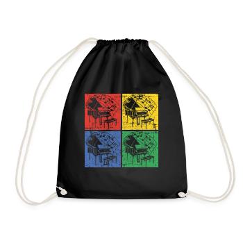 Piano Pop Art - Drawstring Bag - black - Front