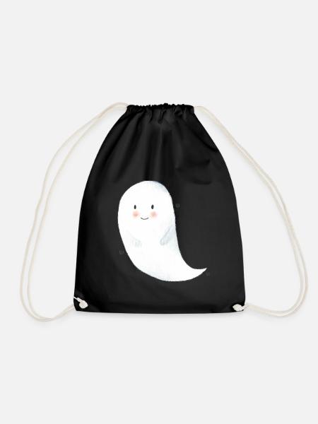 Little Ghost - Drawstring Bag - black