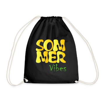 Sommer Vibes - Turnbeutel - Schwarz - Vorne