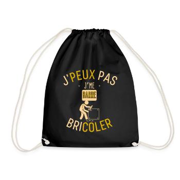 J'Peux Pas J'me Barre Bricoler - Sac de sport léger - noir - Devant