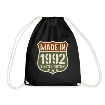 1992 Vintage Anniversaire Année de naissance 1992 Cadeau - Sac de sport léger - noir - Devant