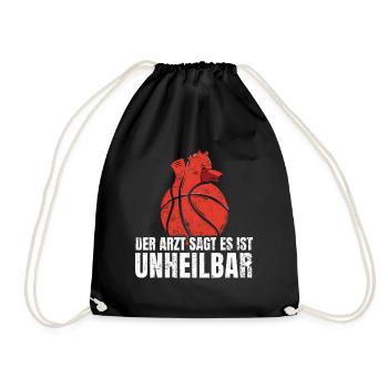 Basketball Frequenz - Turnbeutel - Schwarz - Vorne
