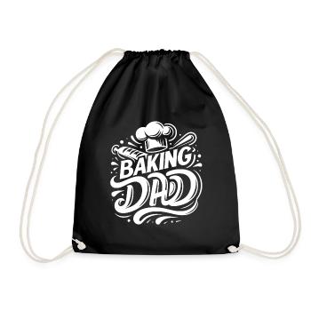 Baking Dad backender Papa unser Vater backt - Turnbeutel - Schwarz - Vorne