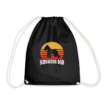 Schnauzer - Turnbeutel - Schwarz - Vorne