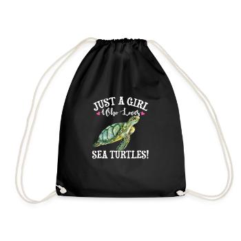 Tortue marine - Sac de sport léger - noir - Devant
