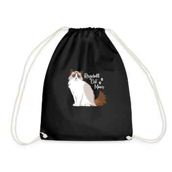 Ragdoll chat maman - Sac de sport léger - noir - Devant