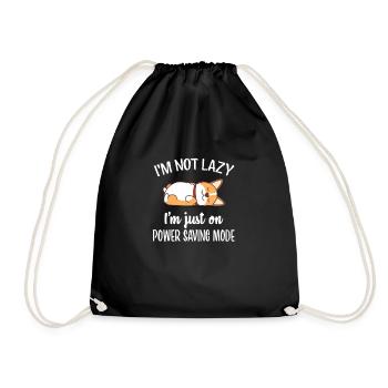 Corgi - Drawstring Bag - black - Front