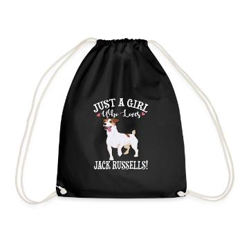 Jack Russell - Drawstring Bag - black - Front
