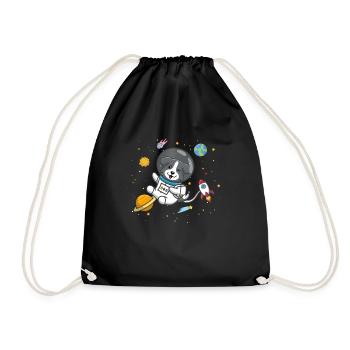 Border collie - Sac de sport léger - noir - Devant
