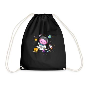 Axolotl - Drawstring Bag - black - Front