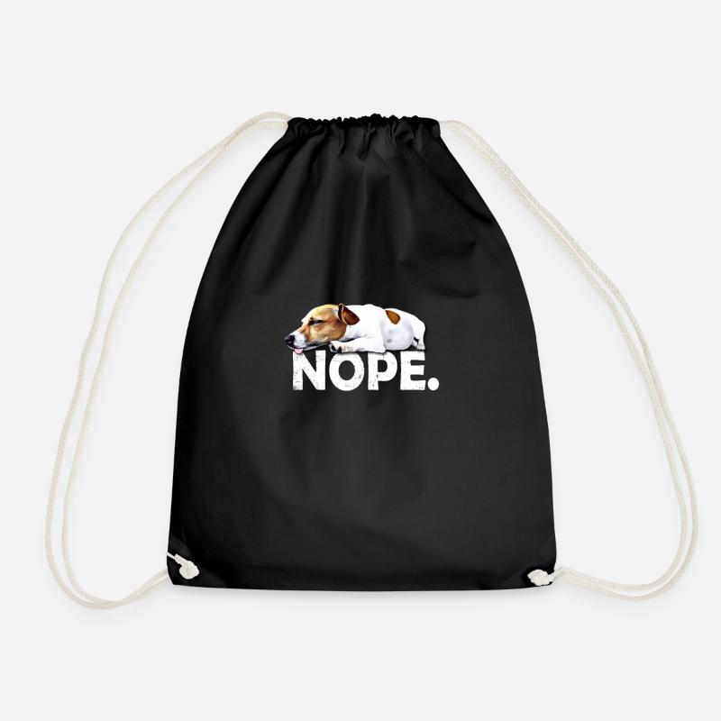 Jack Russell - Drawstring Bag - black
