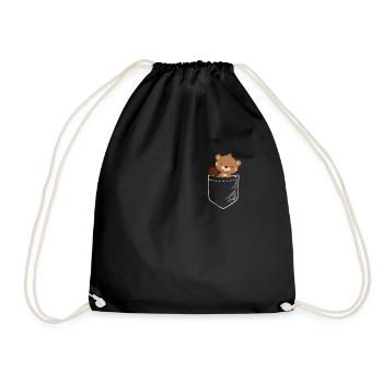 Beaver - Drawstring Bag - black - Front