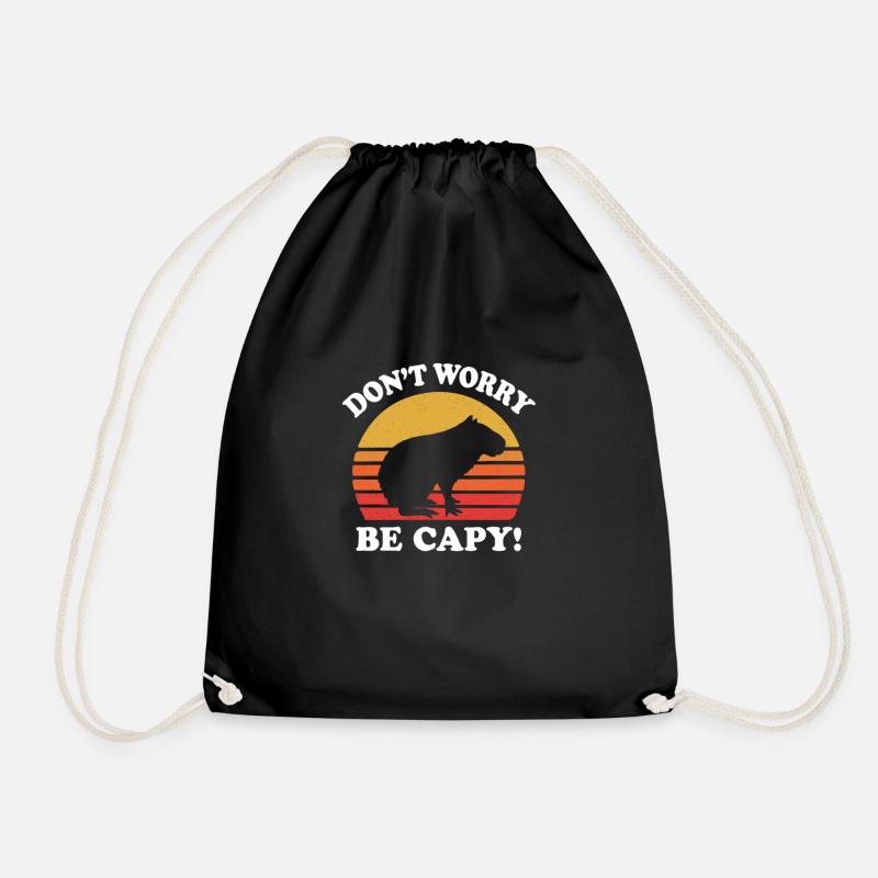 Capybara - Turnbeutel - Schwarz