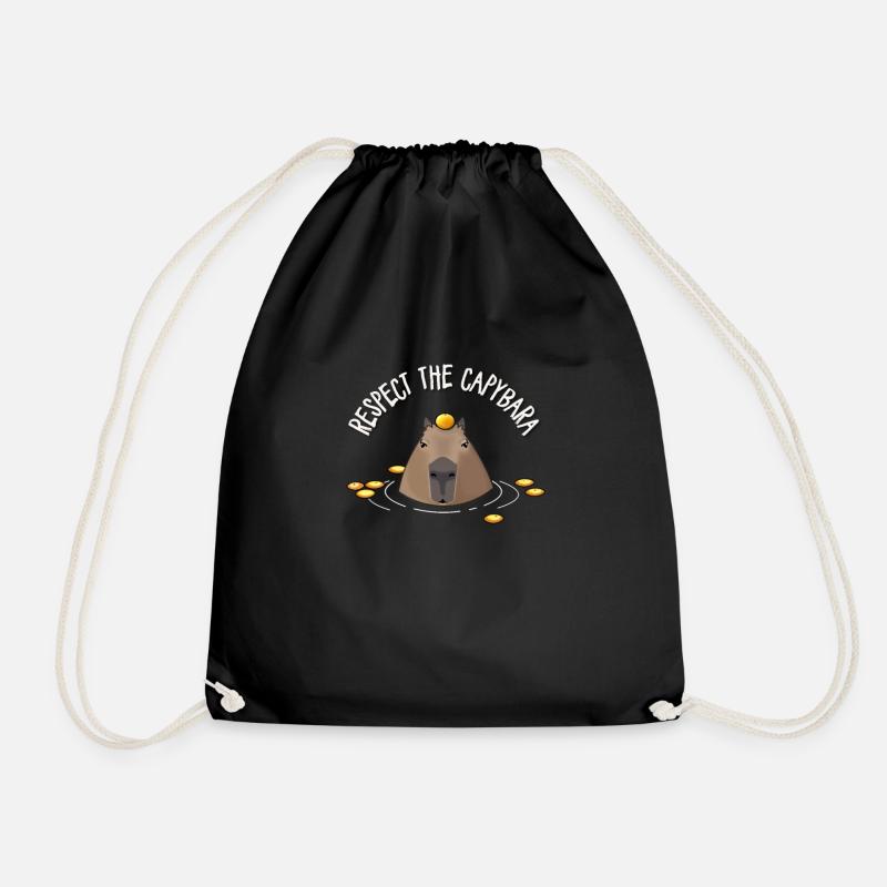 Capybara - Turnbeutel - Schwarz