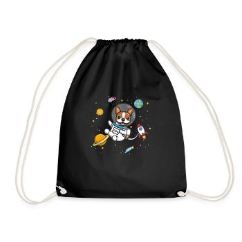 Roter Boston Terrier - Turnbeutel - Schwarz - Vorne
