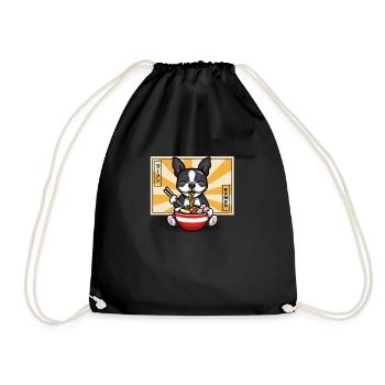 Boston Terrier - Turnbeutel - Schwarz - Vorne