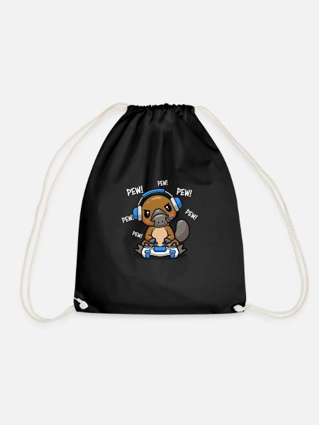 Platypus - Drawstring Bag - black