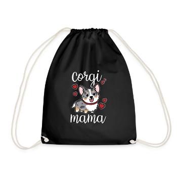 Merle Corgi bleu - Sac de sport léger - noir - Devant