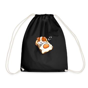 Meerschweinchen - Turnbeutel - Schwarz - Vorne