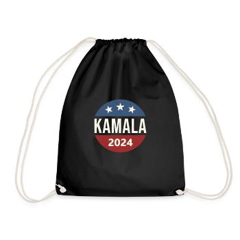 Kamala 2024 - Drawstring Bag - black - Front