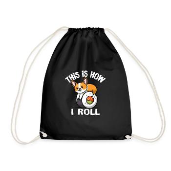 Corgi - Turnbeutel - Schwarz - Vorne