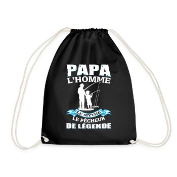 Papa Pêcheur de Légénde - Sac de sport léger - noir - Devant