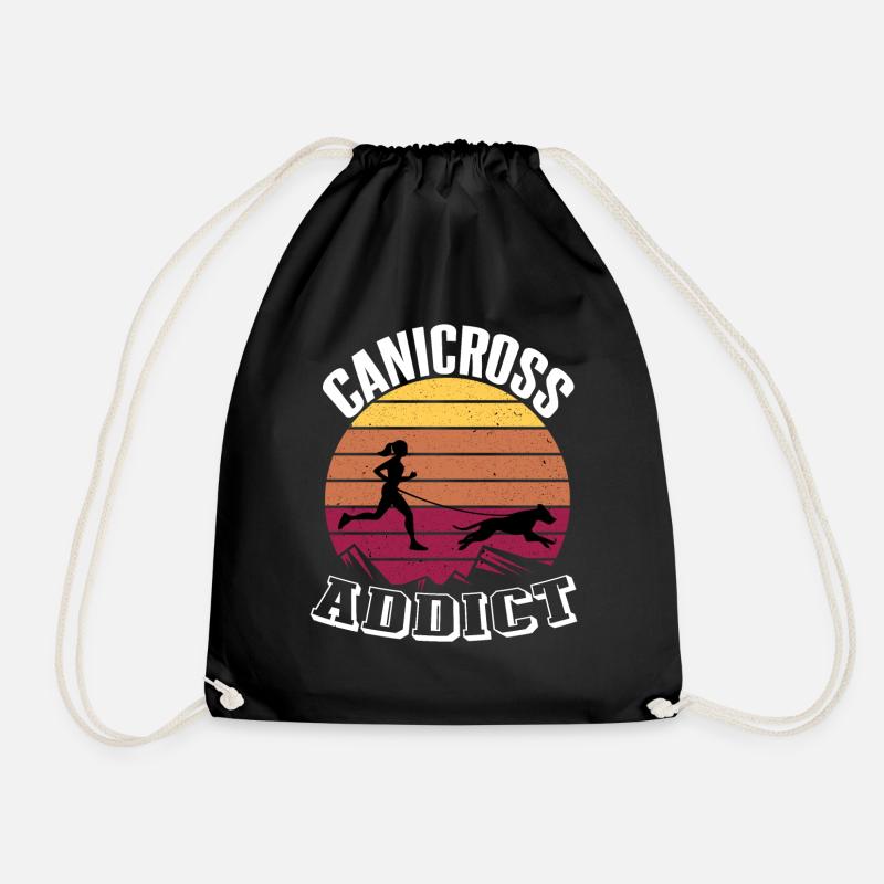 Canicross-Süchtiger - Turnbeutel - Schwarz