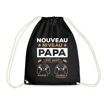 Originale Cadeau Futur Papa Geek - Sac de sport léger - noir - Devant