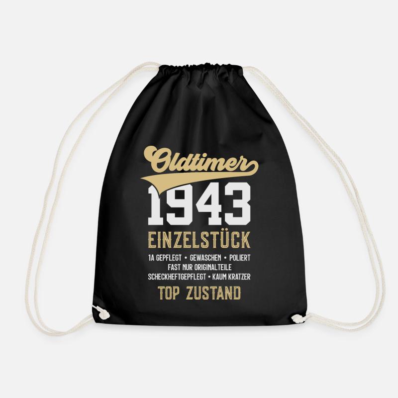 83. GEBURTSTAG OLDTIMER 1943 - Turnbeutel - Schwarz