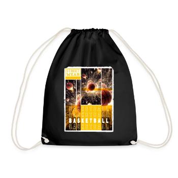 Basketball Basketballer Dunking Sport Vintage - Turnbeutel - Schwarz - Vorne