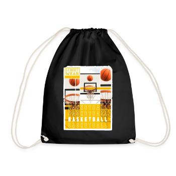 Basketteur Basketteur Basket Dunking Sport Vintage - Sac de sport léger - noir - Devant