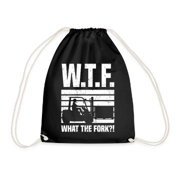 Forklift driver Gifts Forklift Logistics - Drawstring Bag - black - Front