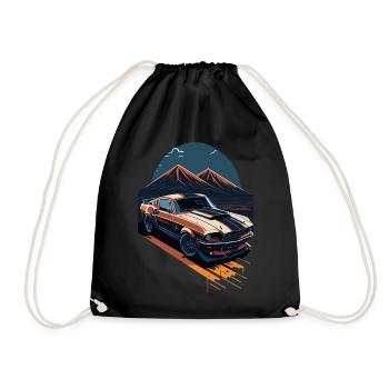 Muscle Car Power - Turnbeutel - Schwarz - Vorne