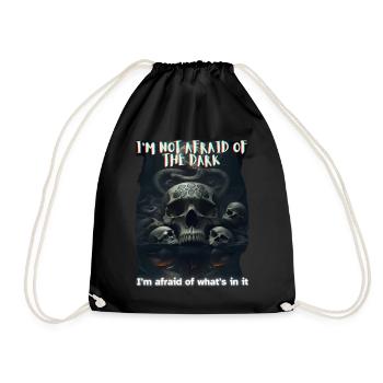 Not afraid of the dark - Drawstring Bag - black - Front