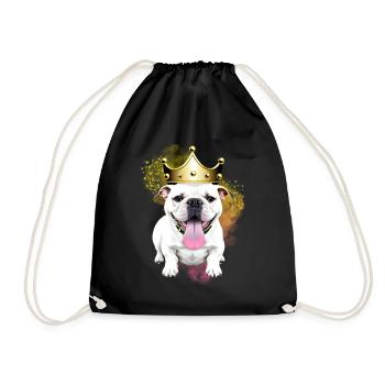 Dog Sayings Dog Dogs Bulldog - Drawstring Bag - black - Front