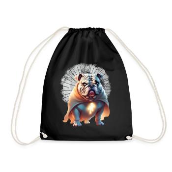 Bulldogge Halloween Hund Hunde - Turnbeutel - Schwarz - Vorne