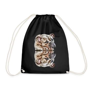 Dictons de chien Chien Chiens Bouledogue - Sac de sport léger - noir - Devant