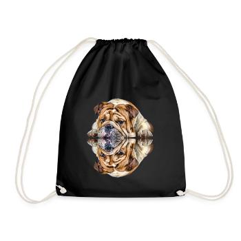 Dictons de chien Chien Chiens Bouledogue - Sac de sport léger - noir - Devant