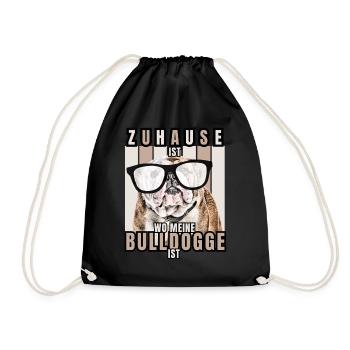 LA MAISON EST LÀ OÙ MON BOULEDOGUE EST CHIEN CHIENS - Sac de sport léger - noir - Devant