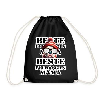 BEST BULLDOGS Maman Chien BOULEDOGUE Chiens - Sac de sport léger - noir - Devant