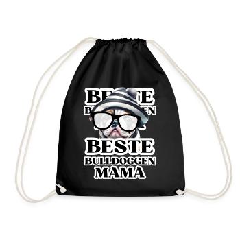 BEST BULLDOGS Maman Chien BOULEDOGUE Chiens - Sac de sport léger - noir - Devant
