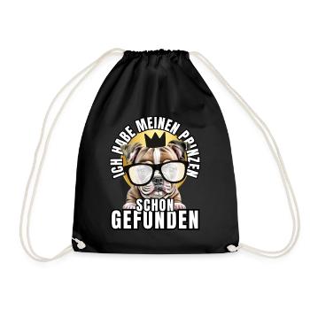 PRINCES FOUND - BULLDOG chien CHIENS - Sac de sport léger - noir - Devant