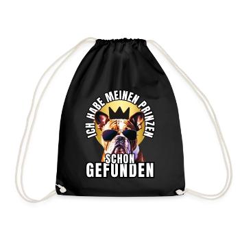 PRINCES FOUND - BULLDOG chien CHIENS - Sac de sport léger - noir - Devant