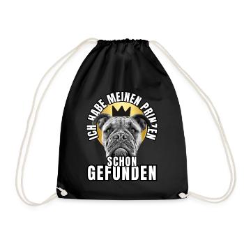 PRINCES FOUND - BULLDOG chien CHIENS - Sac de sport léger - noir - Devant