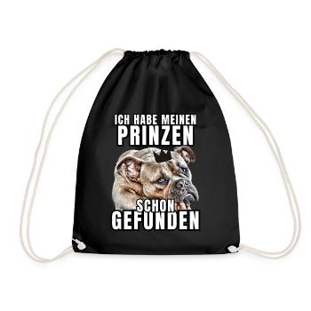 PRINCES FOUND - BULLDOG chien CHIENS - Sac de sport léger - noir - Devant