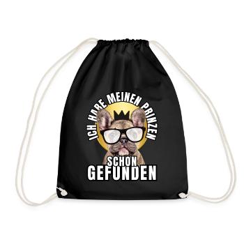 PRINCES FOUND - BULLDOG chien CHIENS - Sac de sport léger - noir - Devant