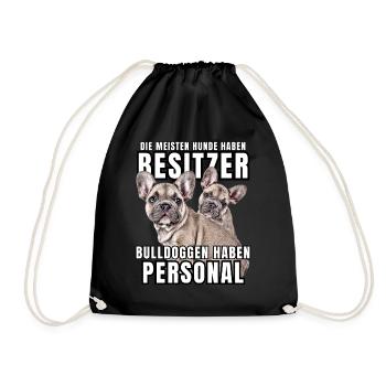 Les bouledogues ont des chiens de bouledogue personnels - Sac de sport léger - noir - Devant