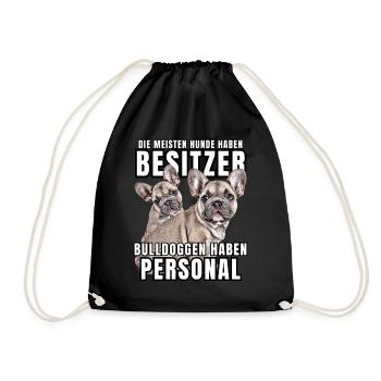 Les bouledogues ont des chiens de bouledogue personnels - Sac de sport léger - noir - Devant