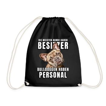 Les bouledogues ont des chiens de bouledogue personnels - Sac de sport léger - noir - Devant