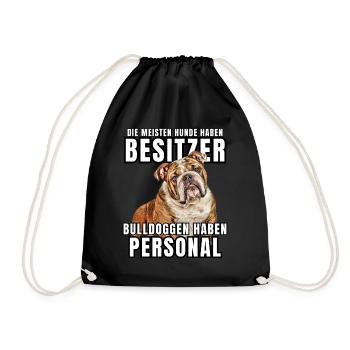 Les bouledogues ont des chiens de bouledogue personnels - Sac de sport léger - noir - Devant